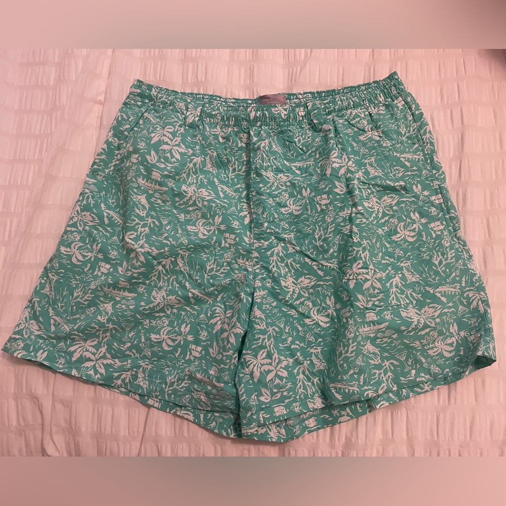 Columbia PFG Swim Trucks Teal Patterned